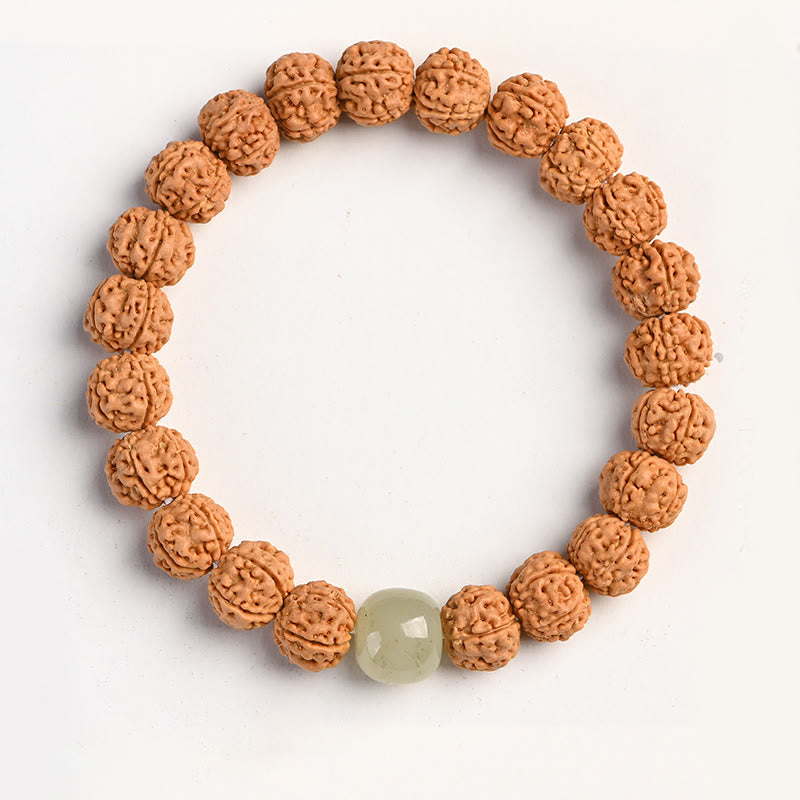 Buddha Stones Tybet Rudraksha Bodhi Seed Bransoletka Bogactwa Pomyślności