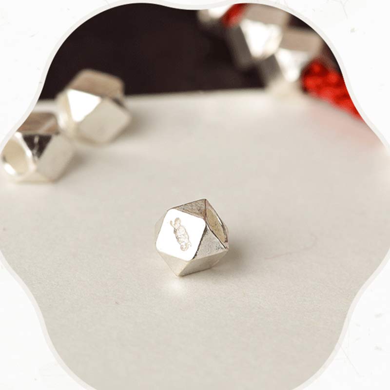 Bransoletka Buddha Stones 925 Srebro Sterling Czerwony Sznurek Warkocz Anklet