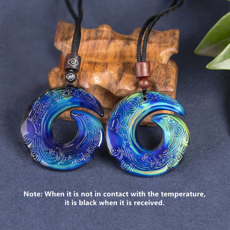 Zmieniający kolor szczęścia poprawia wzór naszyjnika Liuli Crystal Pendant