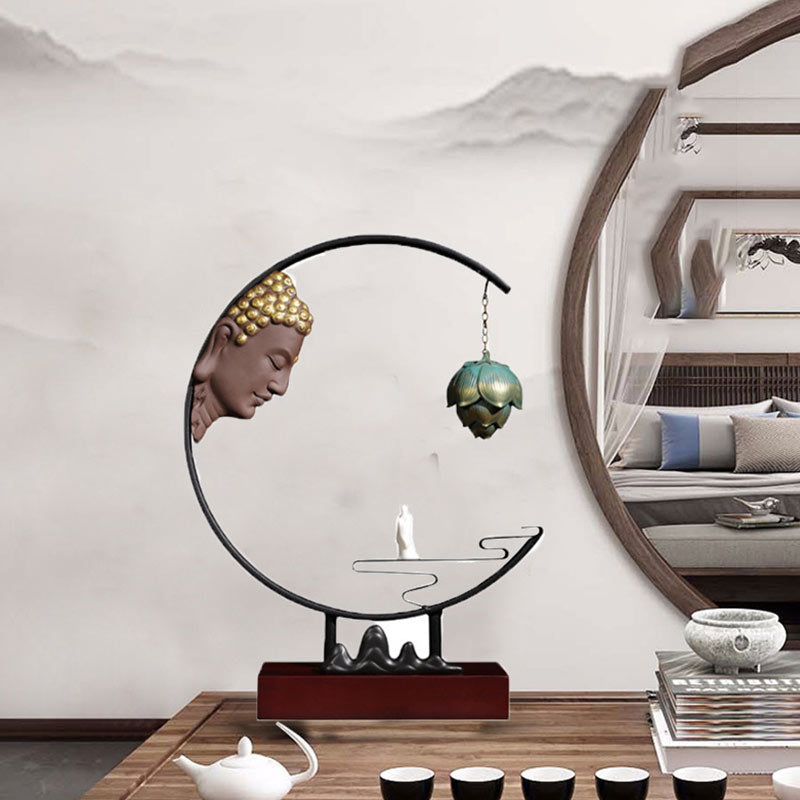 Buddha Stones Lotos Medytacja Wiszący Kadzielnica Dekoracja