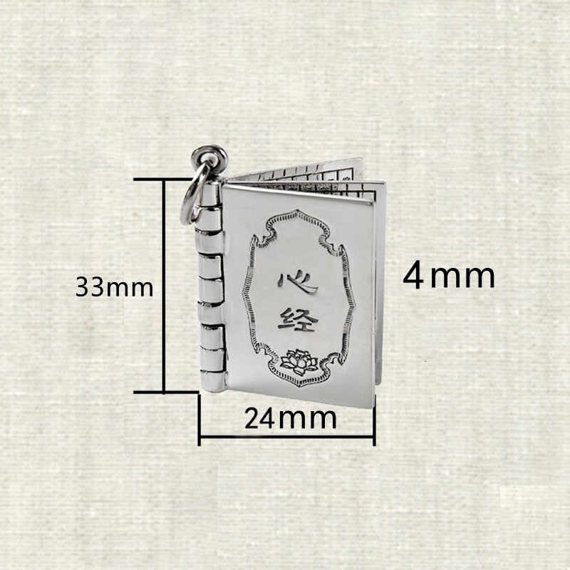 Buddha Stones 990 Srebro Sterling Sutra Serca Wielkie Współczucie Shurangama Mantra Lotus Vajra Naszyjnik Wisiorek Pokoju - image 15