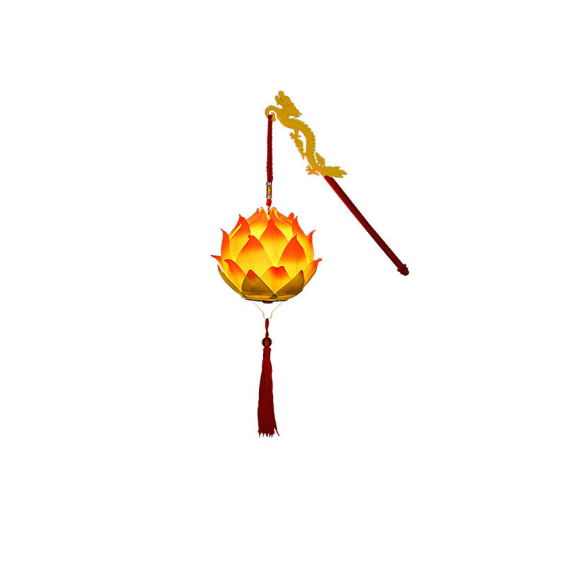 Buddha Stones DIY Kwiat Lotosu Smok Latarnia Lampa Tassel Dekoracja