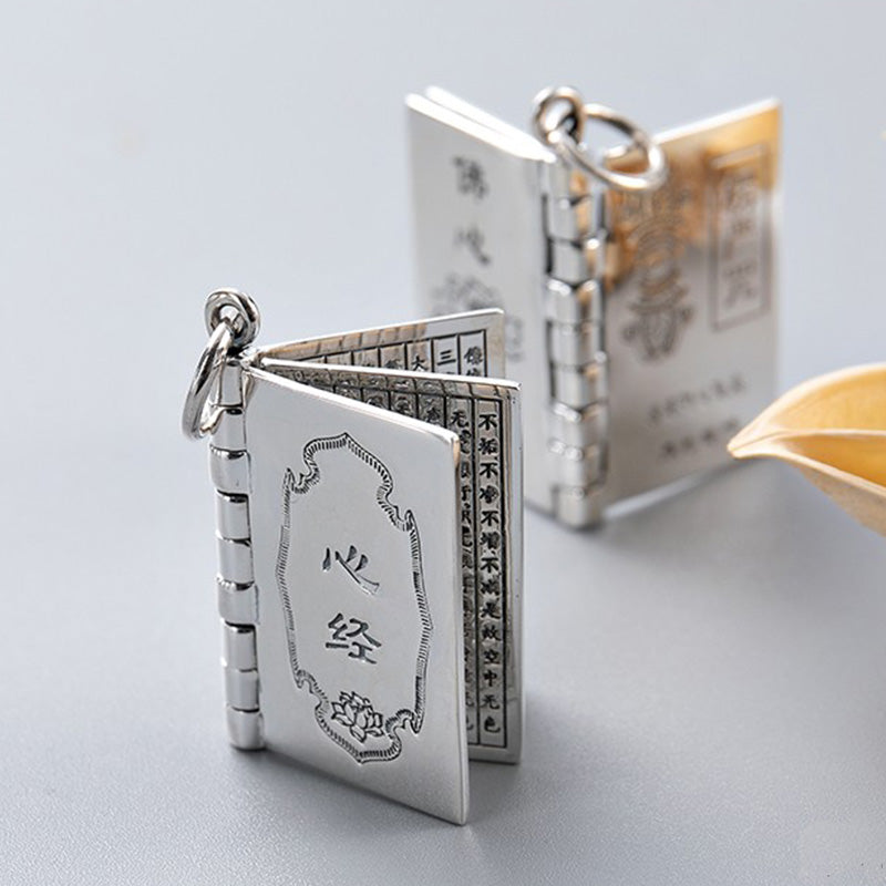 Buddha Stones 990 Srebro Sterling Sutra Serca Wielkie Współczucie Shurangama Mantra Lotus Vajra Naszyjnik Wisiorek Pokoju - image 4