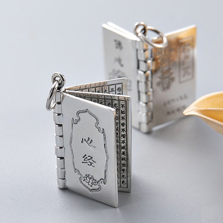 Buddha Stones 990 Srebro Sterling Sutra Serca Wielkie Współczucie Shurangama Mantra Lotus Vajra Naszyjnik Wisiorek Pokoju - image 4