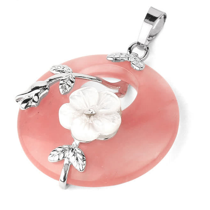 Buddha Stones Różne Kryształy Ametyst Zielony Awenturyn Kwiat Uzdrawiający Naszyjnik Wisiorek