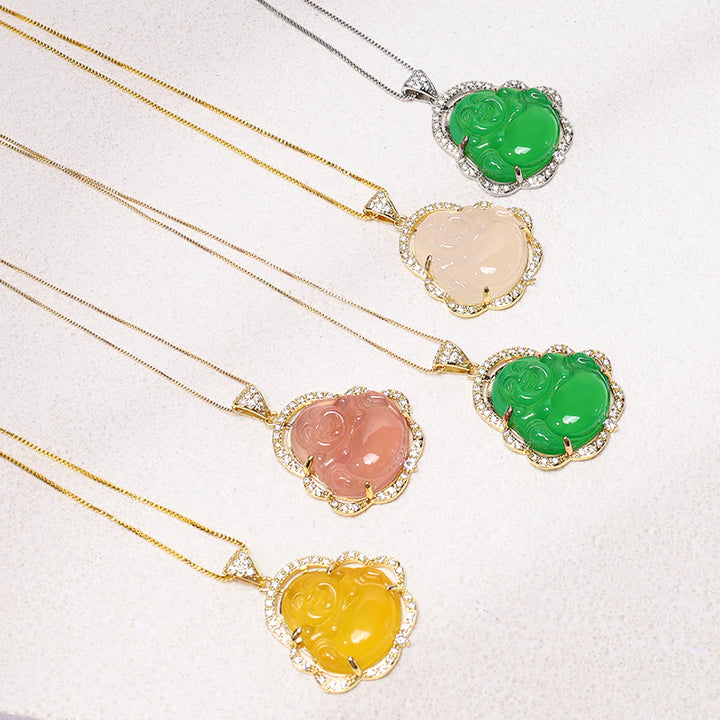 Buddha Stones Naszyjnik Powodzenia Śmiejący się Budda - image 2