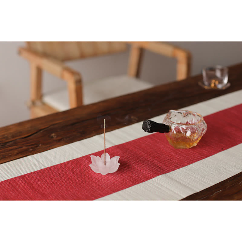 Buddha Stones Mini Lotus Liuli Kryształ Uzdrawiająca Medytacja Kadzidełko Palnik