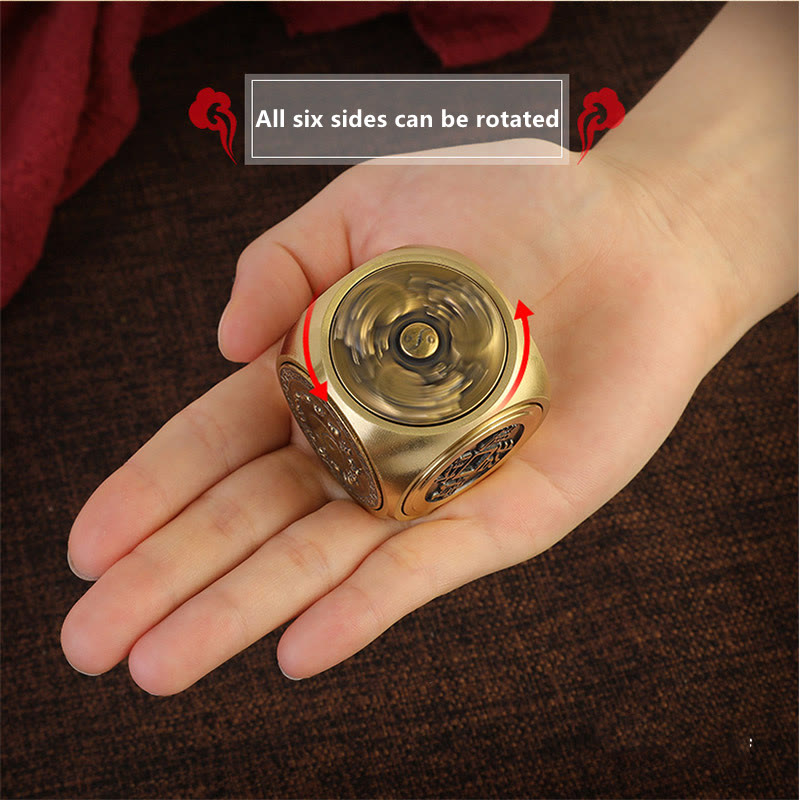 Buddha Stones Cztery Bestie Feng Shui Yin Yang Bagua Miedziana Moneta Harmonia Obrotowa Dekoracja