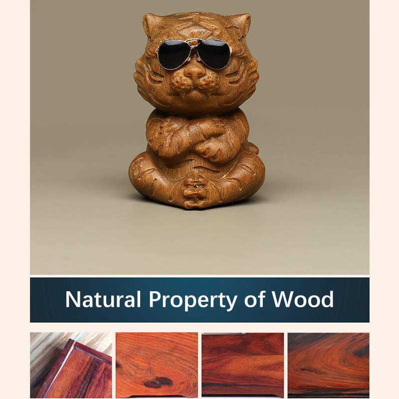 Buddha Stones Małe Zielone Drzewo Sandałowe Tygrys Grawerowane Pozytywne Dekoracje Biurka