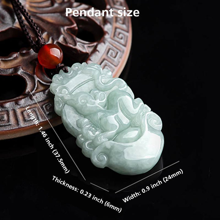 Naszyjnik z Buddha Stones Naturalny Jadeit 12 Chiński znak zodiaku Sukces - image 4