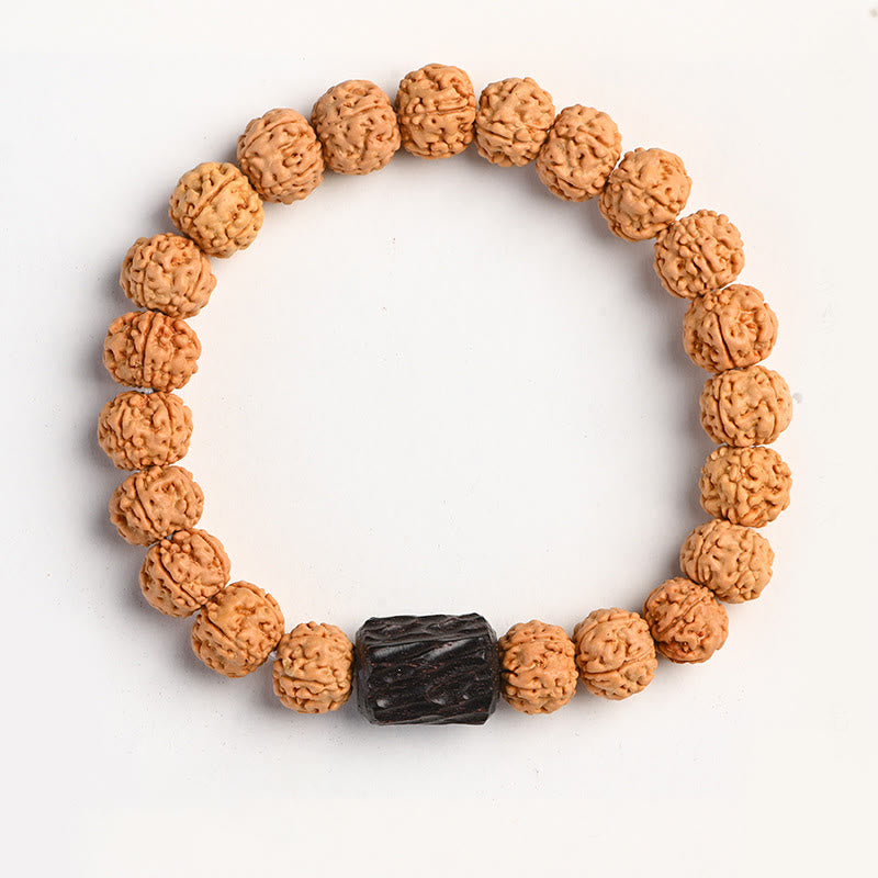 Buddha Stones Tybet Rudraksha Bodhi Seed Bransoletka Bogactwa Pomyślności