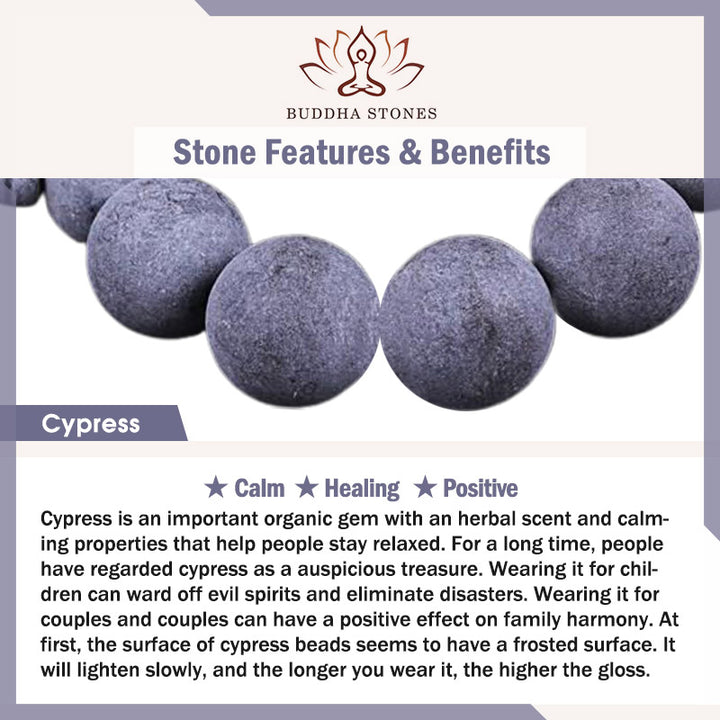 Buddha Stones Tybetańskie Dwuwarstwowa Cyprysowa Bransoletka Uzdrawiająca Bodhi Lotus