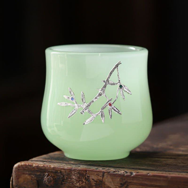 Buddha Stones Lotos Smok Feniks Kwiat Ceramiczny Filiżanka Filiżanki do Herbaty