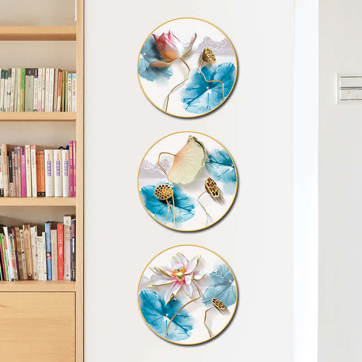 3 szt. naklejki ścienne do medytacji oświecenia kwiatu lotosu