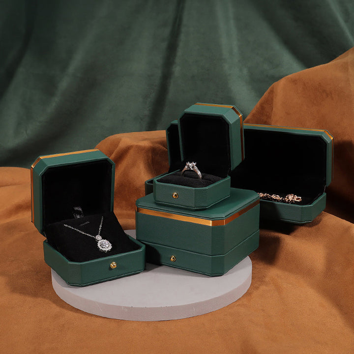 Pudełko do przechowywania biżuterii z Buddha Stones , skórzane pudełko prezentowe PU - image 7