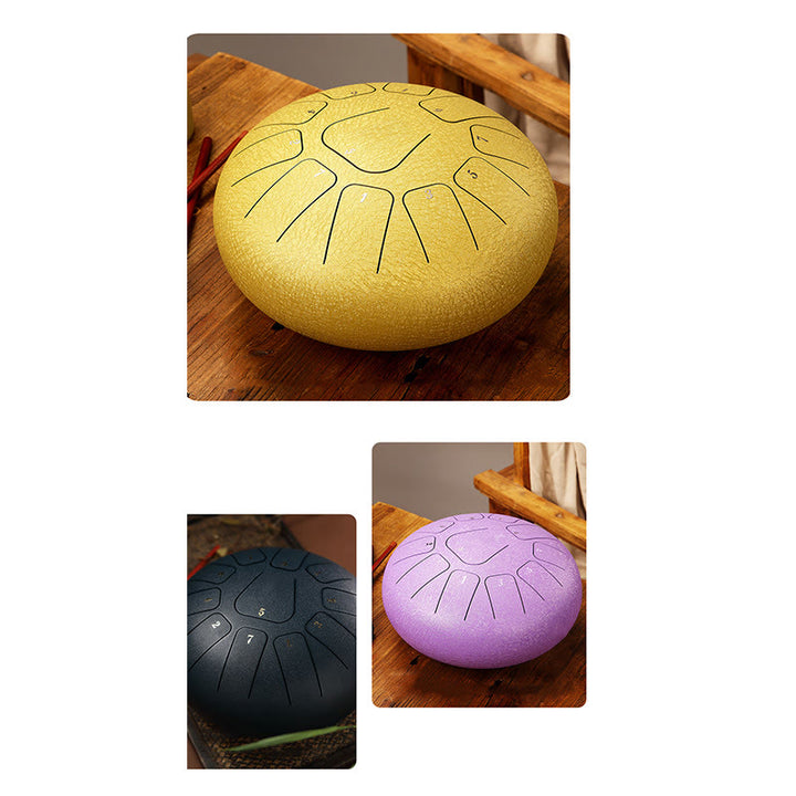 Buddha Stones stalowy językowy Dźwięk uzdrawiający uważność medytacja joga zestaw perkusyjny 11 nut 8 cali - image 26