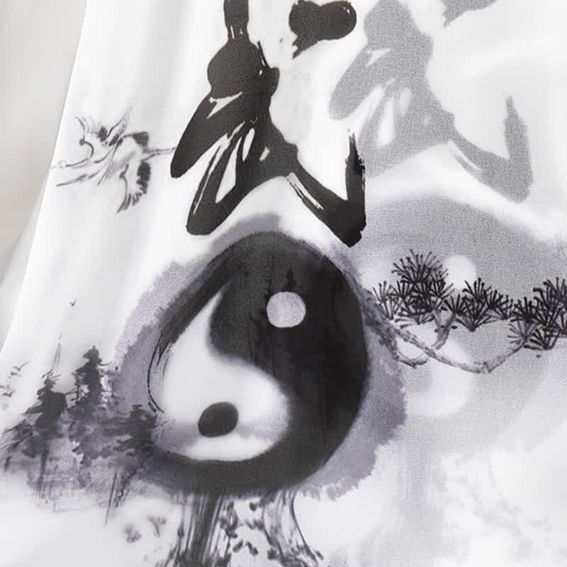 Buddha Stones 3 szt. Yin Yang Drzewo Tai Chi Duchowe Zen Praktyka Medytacja Modlitwa Jednolity Zestaw Ubrań Unisex