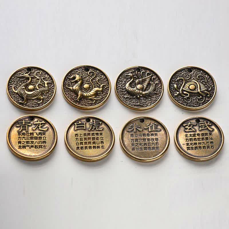 Buddha Stones Cztery symbole Błękitny Smok Biały Tygrys Cynobrowy Ptak Czarny Żółw Brelok