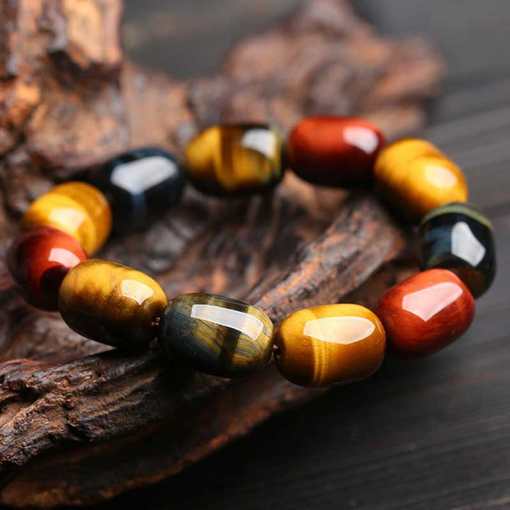 Bransoletka ochronna z Buddha Stones Natural Tiger Eye Healing Protection