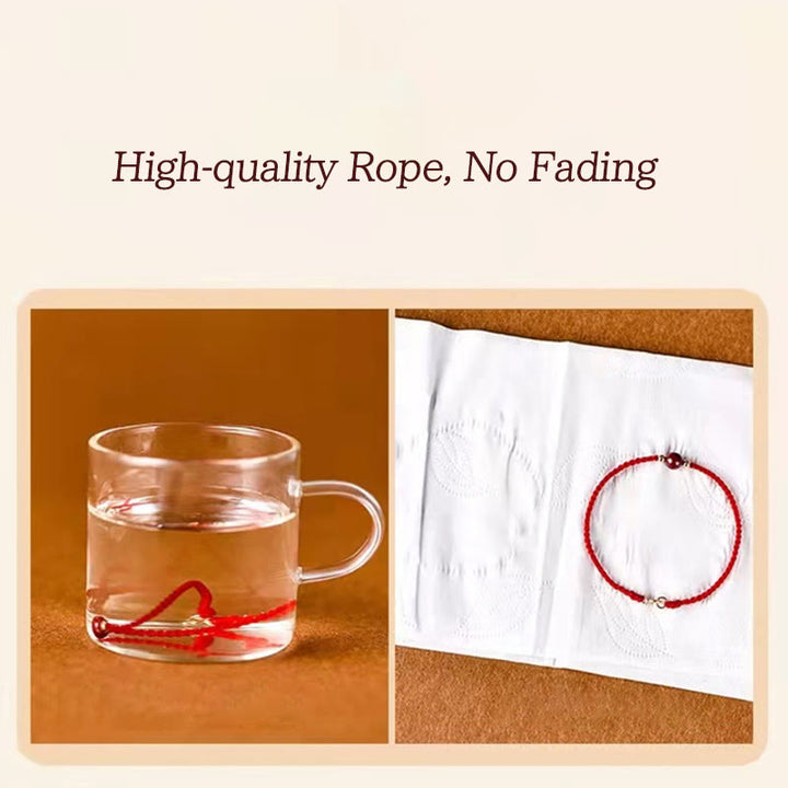 Bransoletka Buddha Stones 925 Srebro Sterlingowe Szczęśliwe Złote Koraliki Pleciony Sznurek Anklet