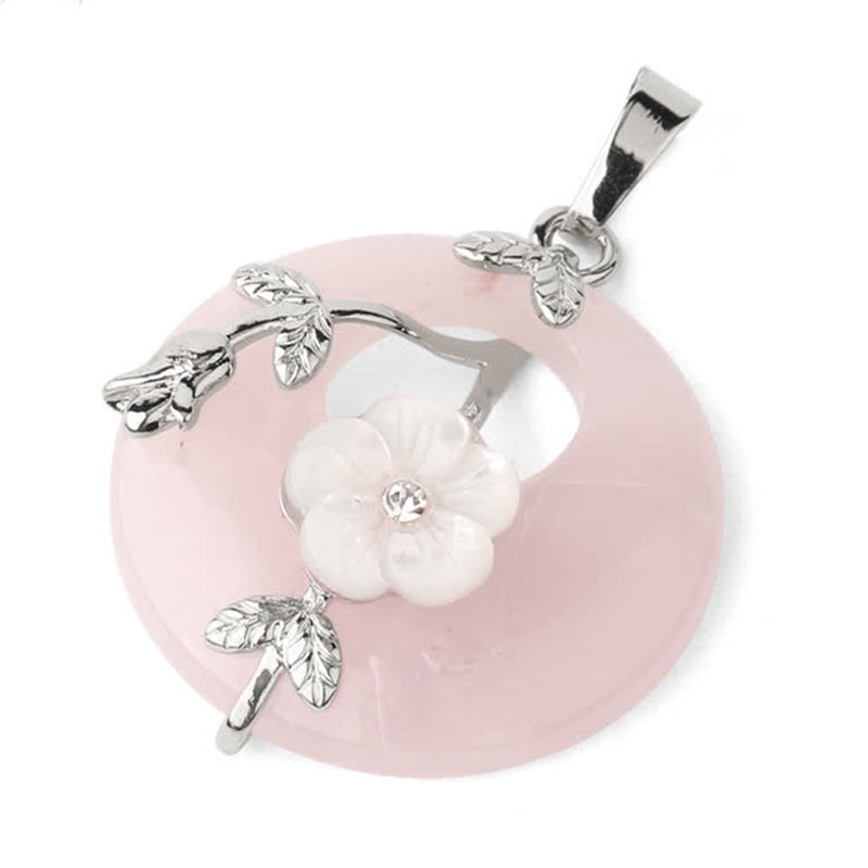 Buddha Stones Różne Kryształy Ametyst Zielony Awenturyn Kwiat Uzdrawiający Naszyjnik Wisiorek