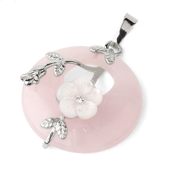 Buddha Stones Różne Kryształy Ametyst Zielony Awenturyn Kwiat Uzdrawiający Naszyjnik Wisiorek