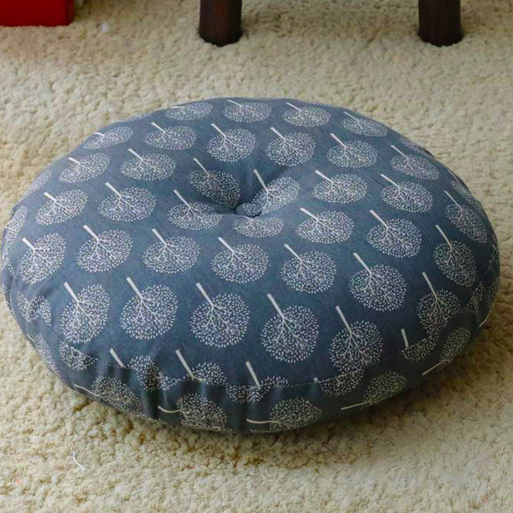 Buddha Stones Lotos Prosty Wzór Lniana Poduszka Medytacyjna Siedzenie Dekoracja Domu Salon - Odłączany - 40cm*10cm - LightSteelBlue - image 24