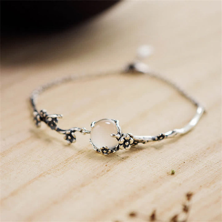 Bransoletka Buddha Stones Plum Blossom Chalcedon Positive