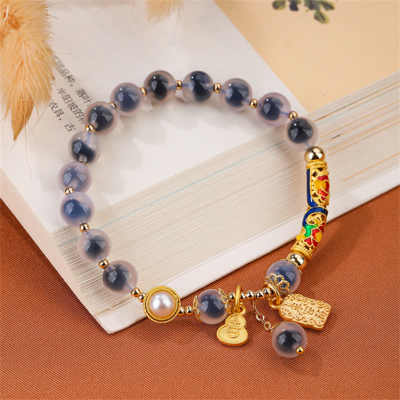 Bransoletka Buddha Stones Natural Blue Candy Amulet Strength