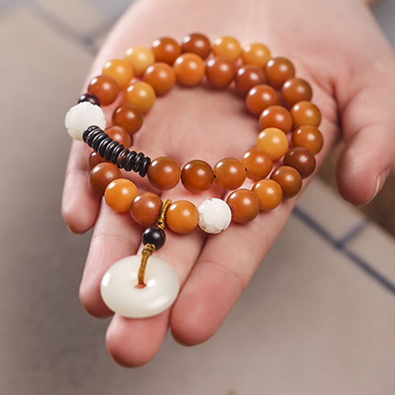 Bransoletka Buddha Stones Cyan Bodhi Nasiona Lotosu Jadeit Spokój Klamra Mądrość Podwójne Owijanie