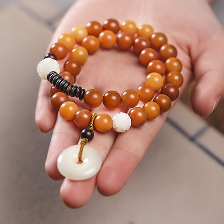 Bransoletka Buddha Stones Cyan Bodhi Nasiona Lotosu Jadeit Spokój Klamra Mądrość Podwójne Owijanie