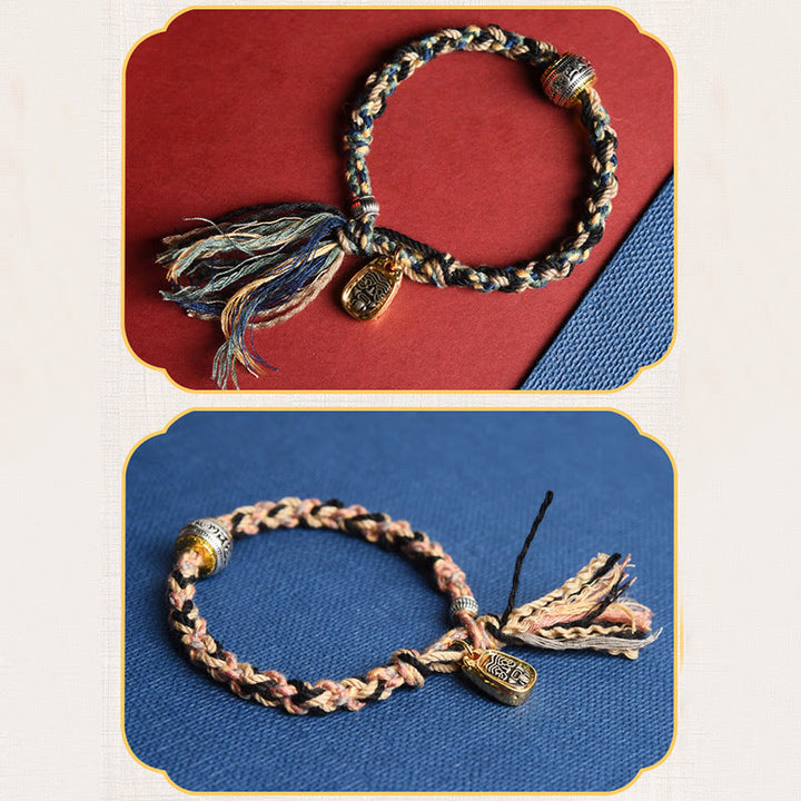 Buddha Stones Zakiram Bogini Bogactwa Om Mani Padme Hum Pokój Bransoletka Ręcznie Robiona