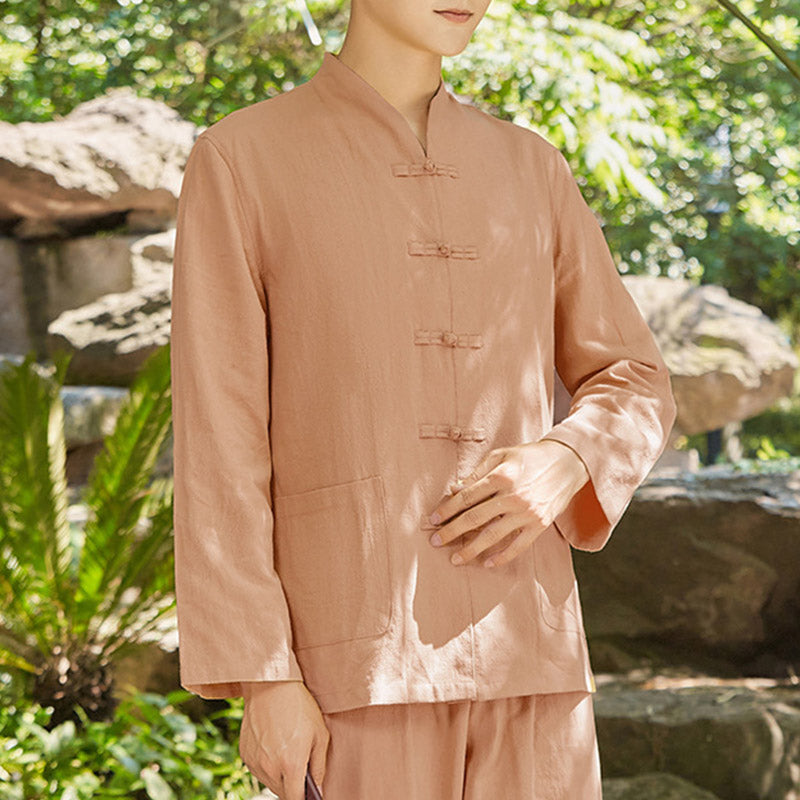 Buddha Stones Duchowa Praktyka Zen Joga Medytacja Modlitwa Odzież Bawełna Len Męski Zestaw