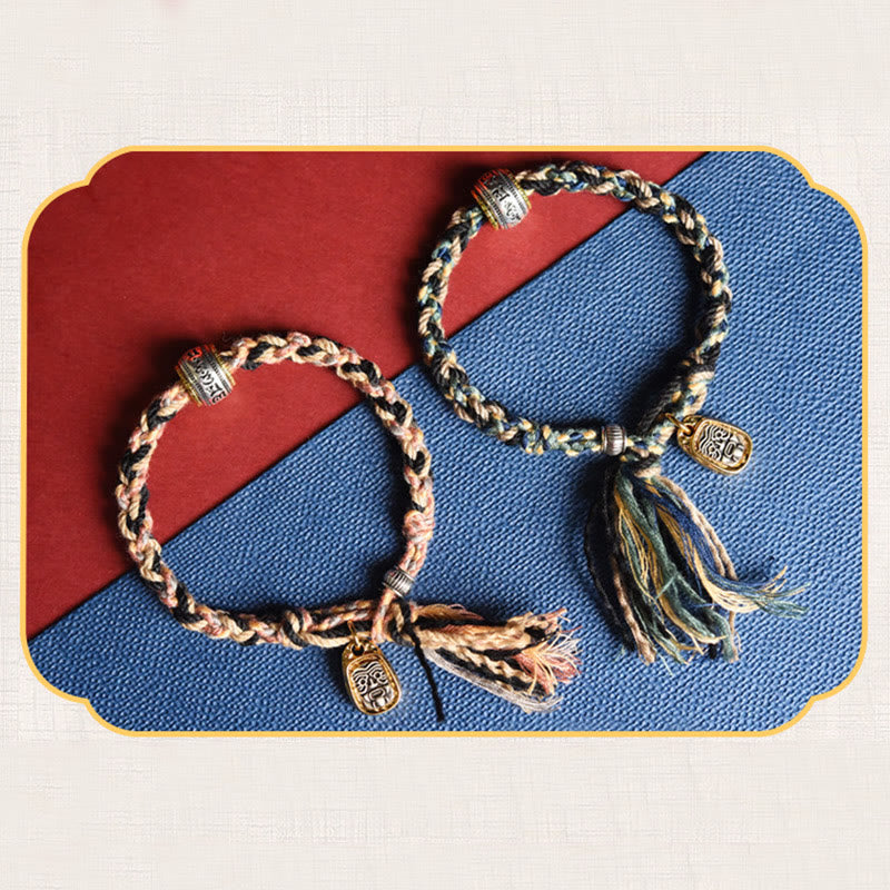 Buddha Stones Zakiram Bogini Bogactwa Om Mani Padme Hum Pokój Bransoletka Ręcznie Robiona