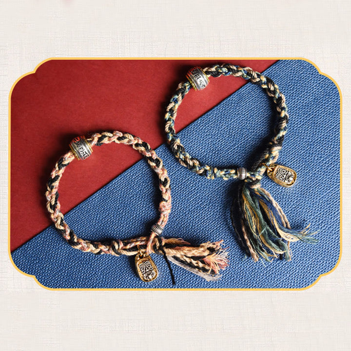 Buddha Stones Zakiram Bogini Bogactwa Om Mani Padme Hum Pokój Bransoletka Ręcznie Robiona