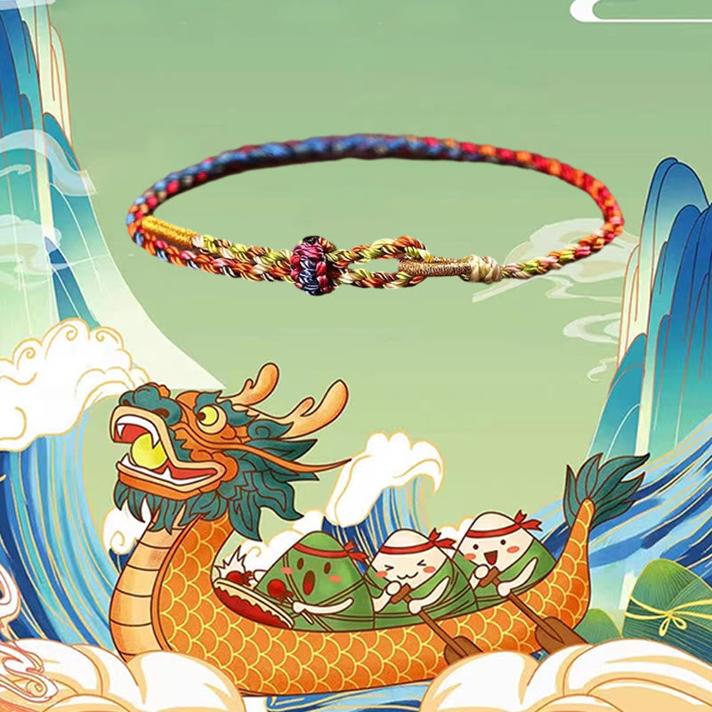 Buddha Stones ręcznie robione szczęście kolorowa lina bransoletka dla dzieci i dorosłych