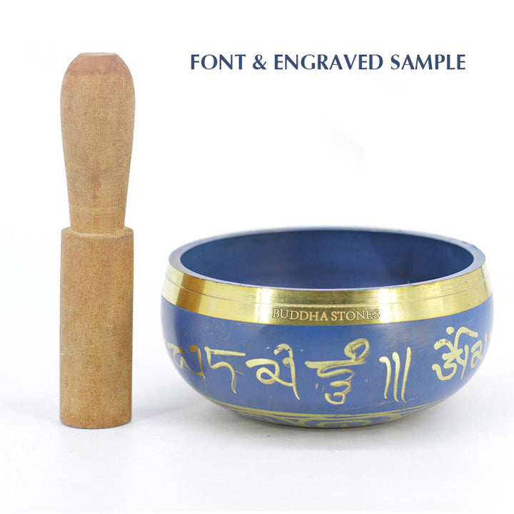 Kamienne misy dźwiękowe Buddha Stones Tybetańskie ręcznie robione do relaksu, medytacji, modlitwy i śpiewania
