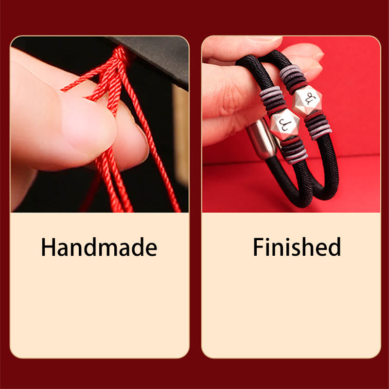 Buddha Stones 999 Srebro Sterling 12 Konstelacji Zodiaku Błogosławieństwo Bransoletka Ręcznie Robiona