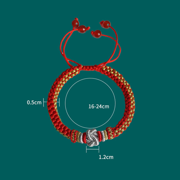 Buddha Stones Kolorowa Lina Prawdziwa Miłość Węzeł Szczęścia Bransoletka Ręcznie Robiona