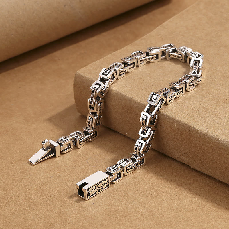 Buddha Stones Smok Om Mani Padme Hum Grawerowana Miedziana Bransoletka Szczęścia Sukcesu