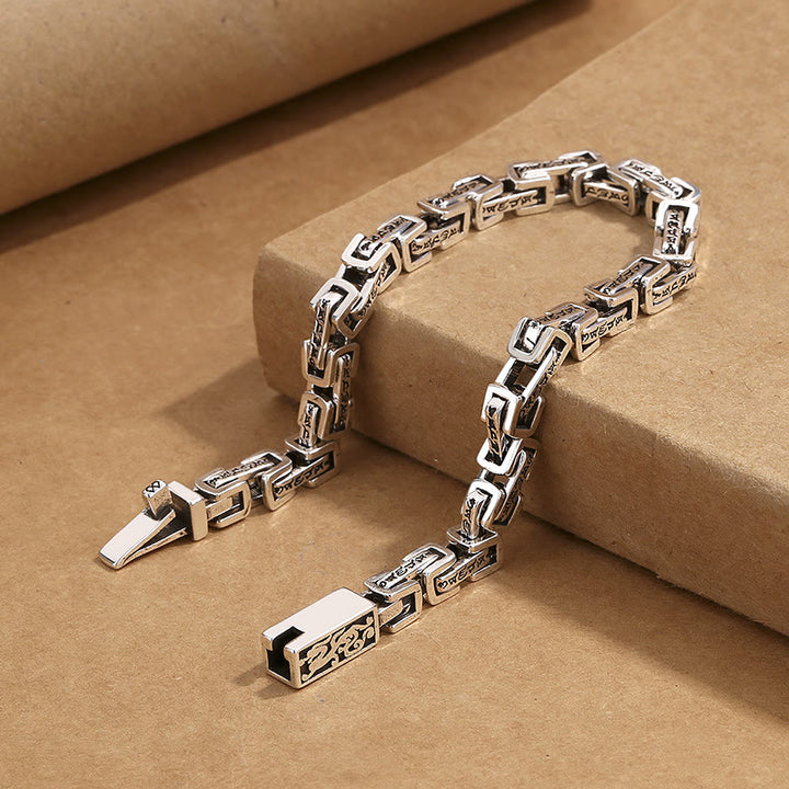 Buddha Stones Smok Om Mani Padme Hum Grawerowana Miedziana Bransoletka Szczęścia Sukcesu