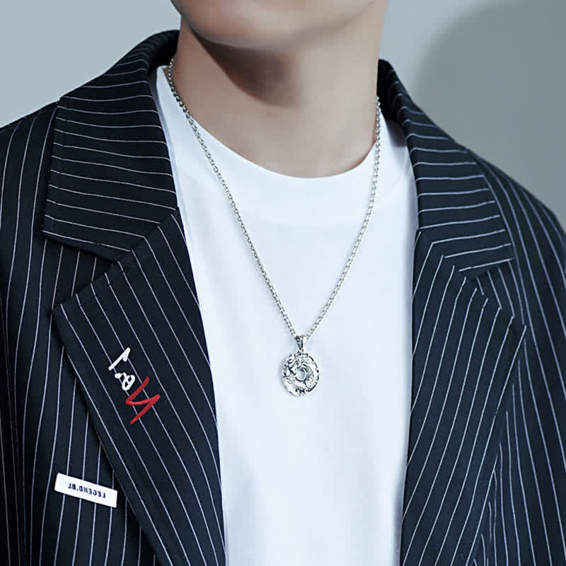 Buddha Stones Koi Ryba Smok Pokój Klamra Bogactwo Naszyjnik Wisiorek - image 4