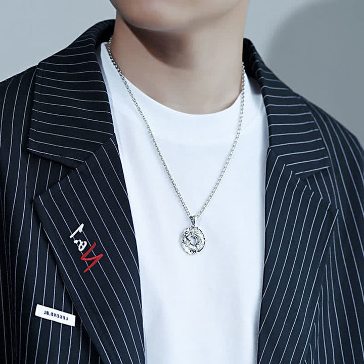 Buddha Stones Koi Ryba Smok Pokój Klamra Bogactwo Naszyjnik Wisiorek - image 4