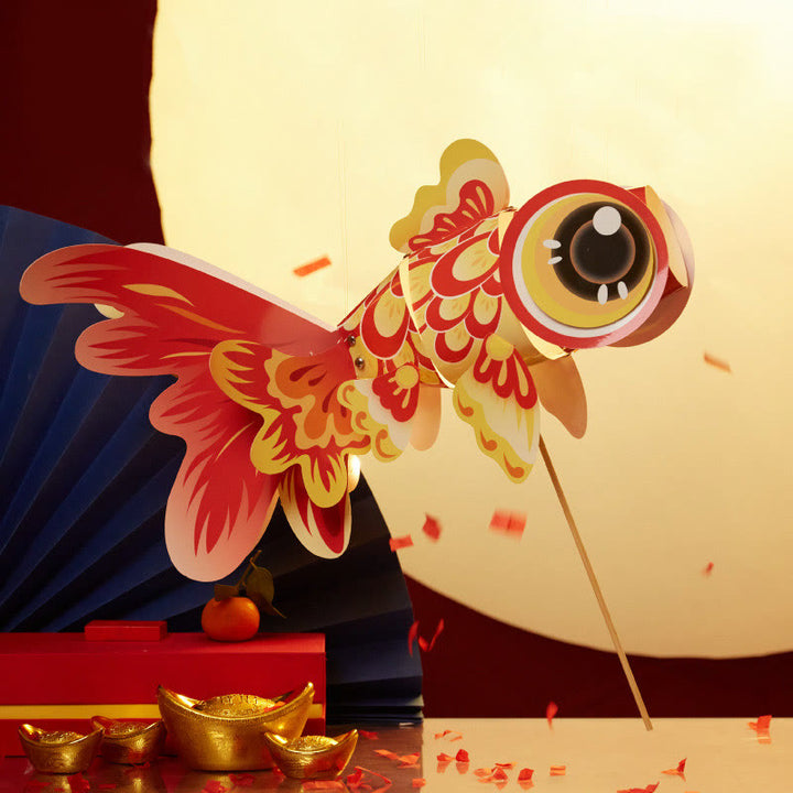 Buddha Stones DIY Fortuna Szczęście Ryba Koi Papierowa Lampa Latarnia Święto Środka Jesieni Dziecko Dzieci Dekoracja Latarni