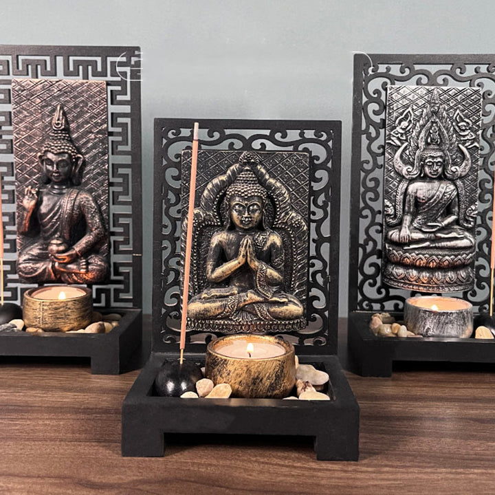 Buddha Stones Budda Współczucie Spokój Dom Żywica Modlitwa Ołtarz Dekoracja