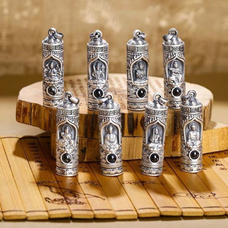 Chiński zodiak natalny budda projekcja naszyjnik dobrobyt wisiorek - image 24