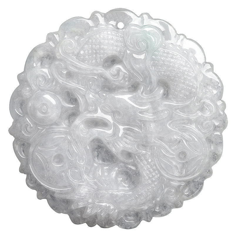 Naszyjnik z Buddha Stones z białego jadeitu, ochrona smoka, wisior sznurkowy - image 8