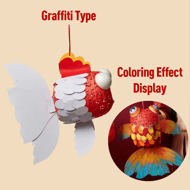 Buddha Stones DIY Powodzenia Koi Ryba Papierowa Lampa Latarnia Święto Środka Jesieni Dziecko Dzieci Dekoracja Latarni