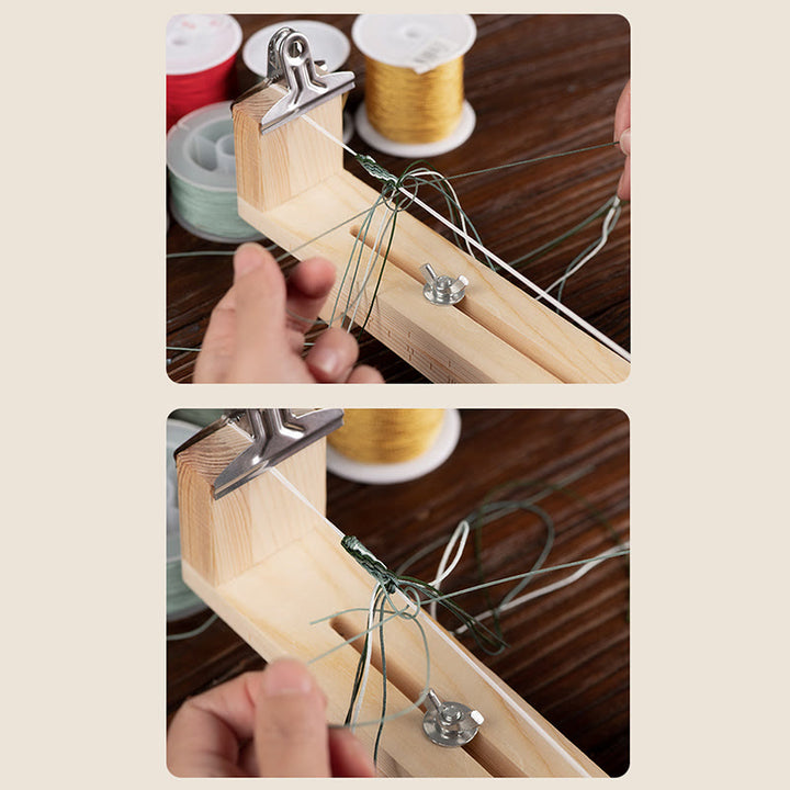 Bransoletka sznurkowa z białego jadeitu, bambusa, węzła reinkarnacji, bogactwa i szczęścia