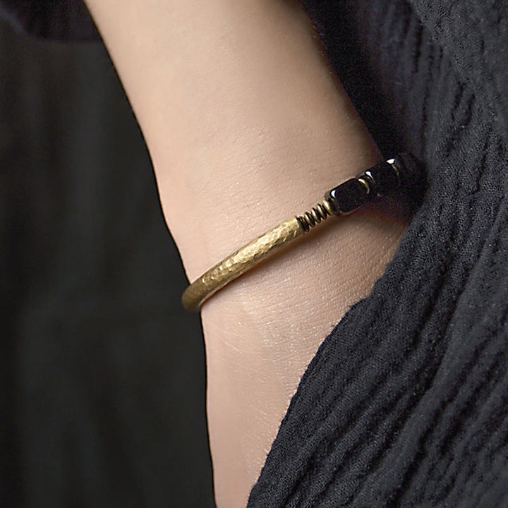 Bransoletka dla par z czarnego obsydianu i kryształu miedzianego z Buddha Stones - image 10